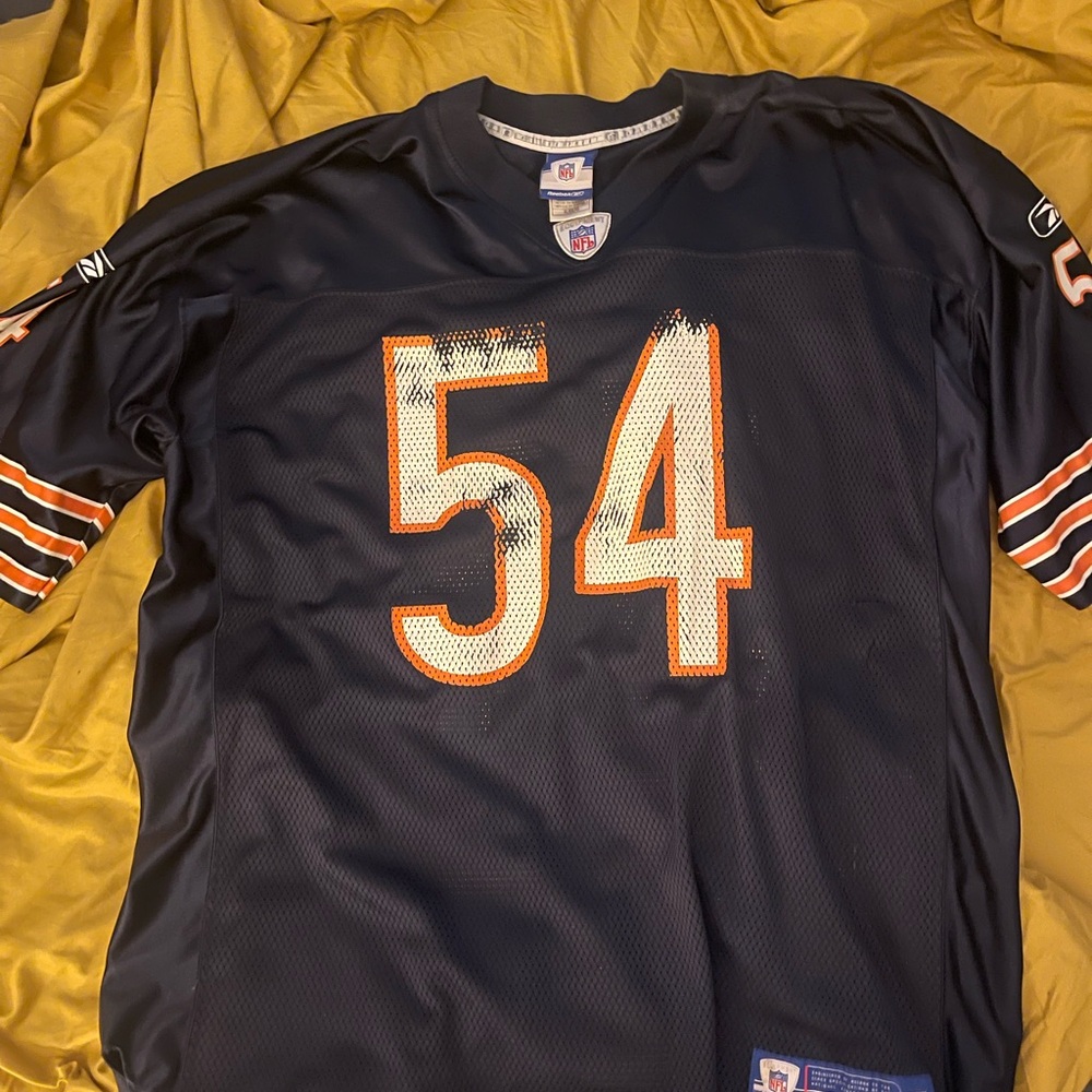 Reebok Chicago Bears NFL Jersey Brian Urlacher #54 XL Navy Football